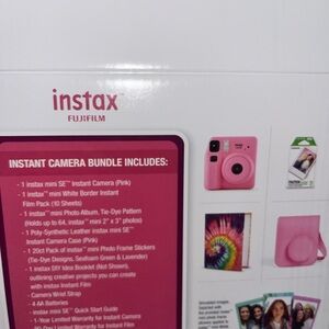 Fujifilm Instax Mini SE Camera Bundle - Pink